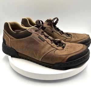 Ahnu Hiking Shoes 11 Brown Gorpcore Leather Low Top Trail Sneakers AF2398SMKB